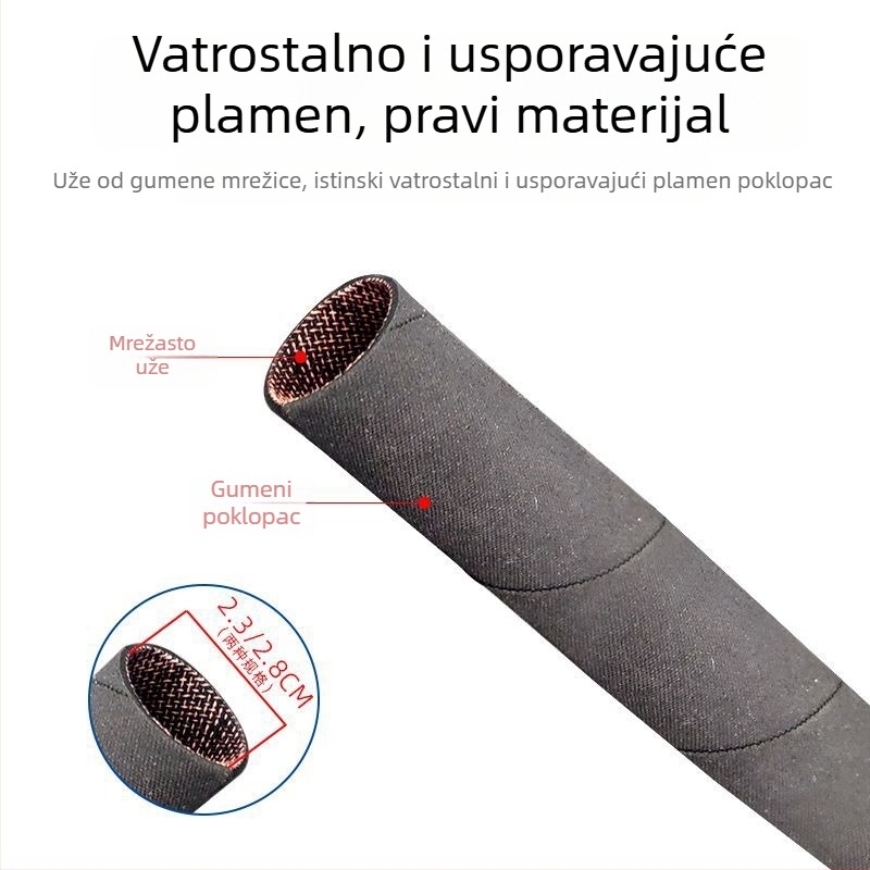 Kožni vanjski zaštitni pokrov otporn na vatru, promjera 28 mm, za zavarivanje argonskim lukom i plazma rezanje