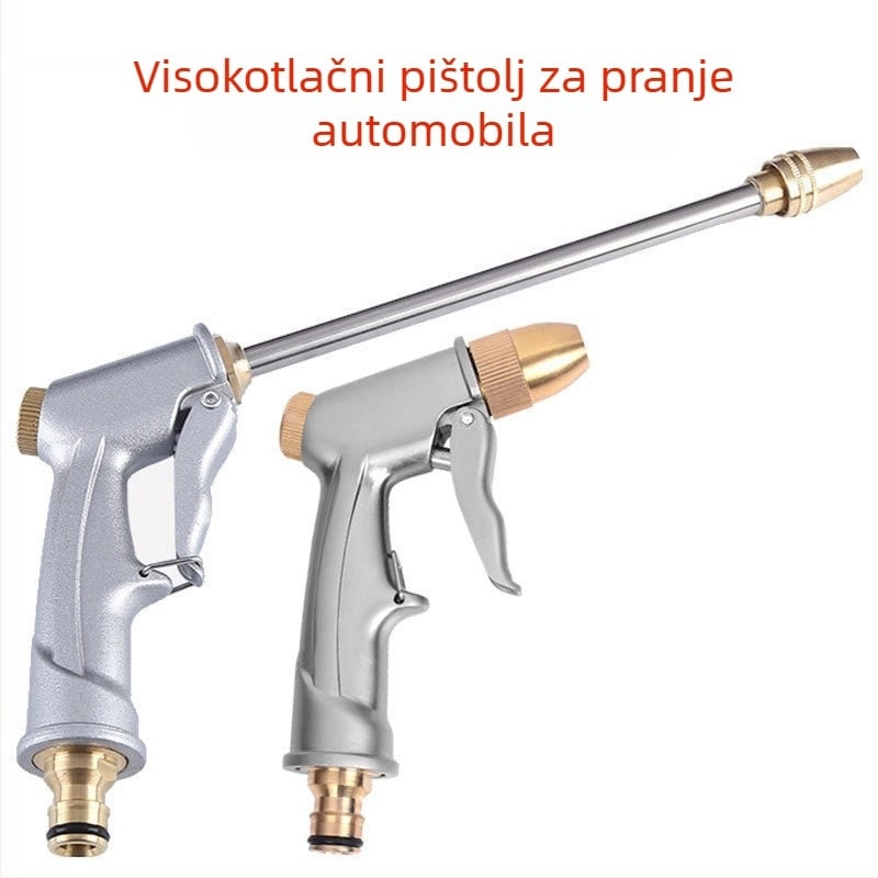 Pištolj za visoki tlak za pranje automobila s elektroplatiniranom aluminijskom glavom, kućno i dvorišno navodnjavanje
