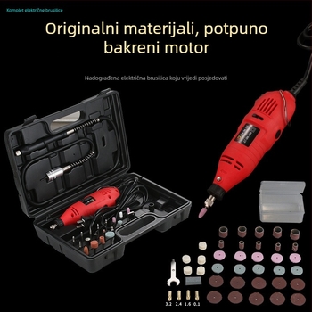 Električni brusni set za kućnu upotrebu, 180 W puni bakreni motor, sendvič tip 3.0, za poliranje i graviranje