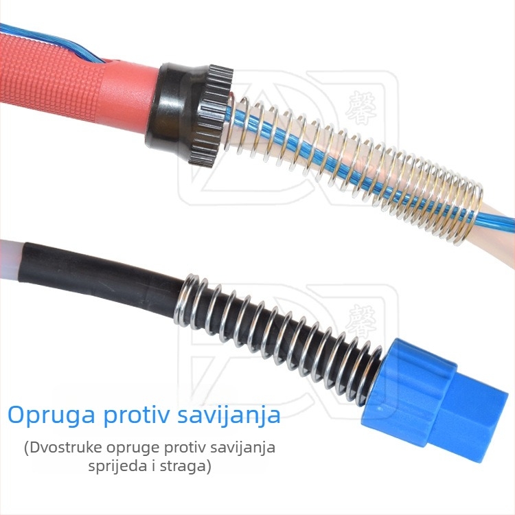 QQ150A TIG zavarački plamenik s silikonskim crijevom, kabel otporan na visoke temperature, bakreno jezgro 12 mm²