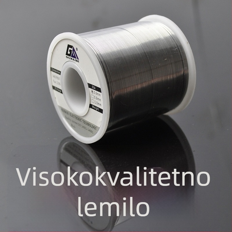 No-clean žica za lemljenje s jezgrom smole, olovni, visok sjaj cinka, za popravke, 500 g