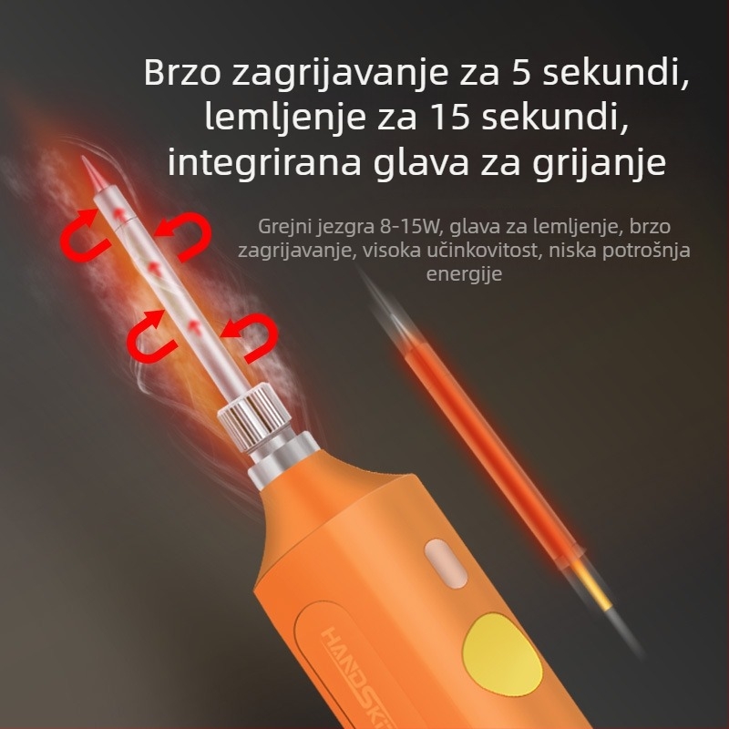 USB prijenosna lemilica s Li-ion baterijom - mini, za kućnu upotrebu i učenike