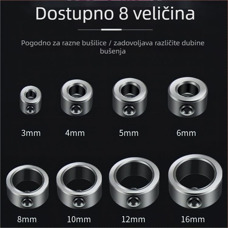 Kružnica za pozicioniranje bušilice 3-16 mm s limiterom i fiksnim prstenom za optičku os