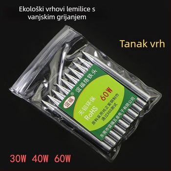 Tanak vrh za lemljenje, 30W/40W/60W, vanjski tip grijanja