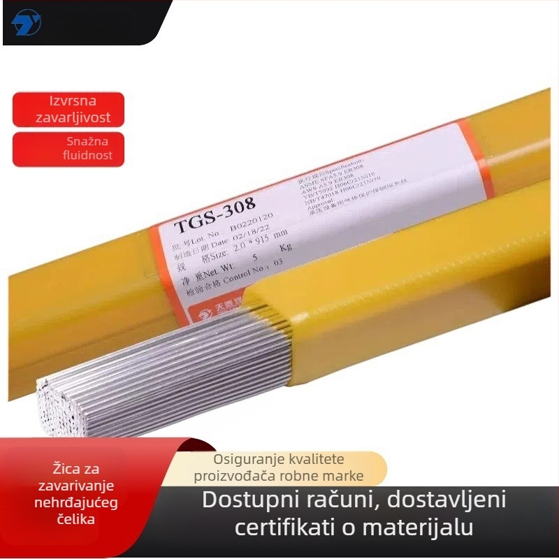 Žica za argonsko lukovno zavarivanje od nehrđajućeg čelika TGS-308, 308L, 309L, 310, 316L, 347, 2209