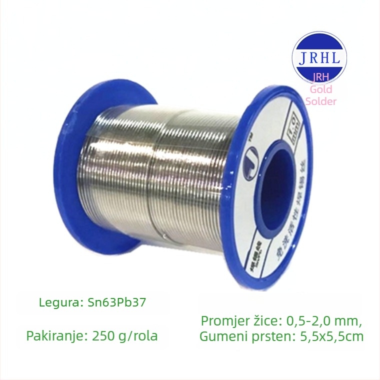 Lemni žica Sn63Pb37, promjer 0,5–2,0 mm, 863#, 500 g