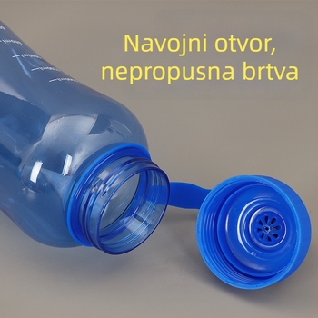 Rich Ocean plastična čaša velikog kapaciteta za otvorene aktivnosti, s mjernom skalom i dinamičnim logom s motivom lista