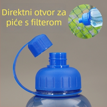 Rich Ocean plastična čaša velikog kapaciteta za otvorene aktivnosti, s mjernom skalom i dinamičnim logom s motivom lista