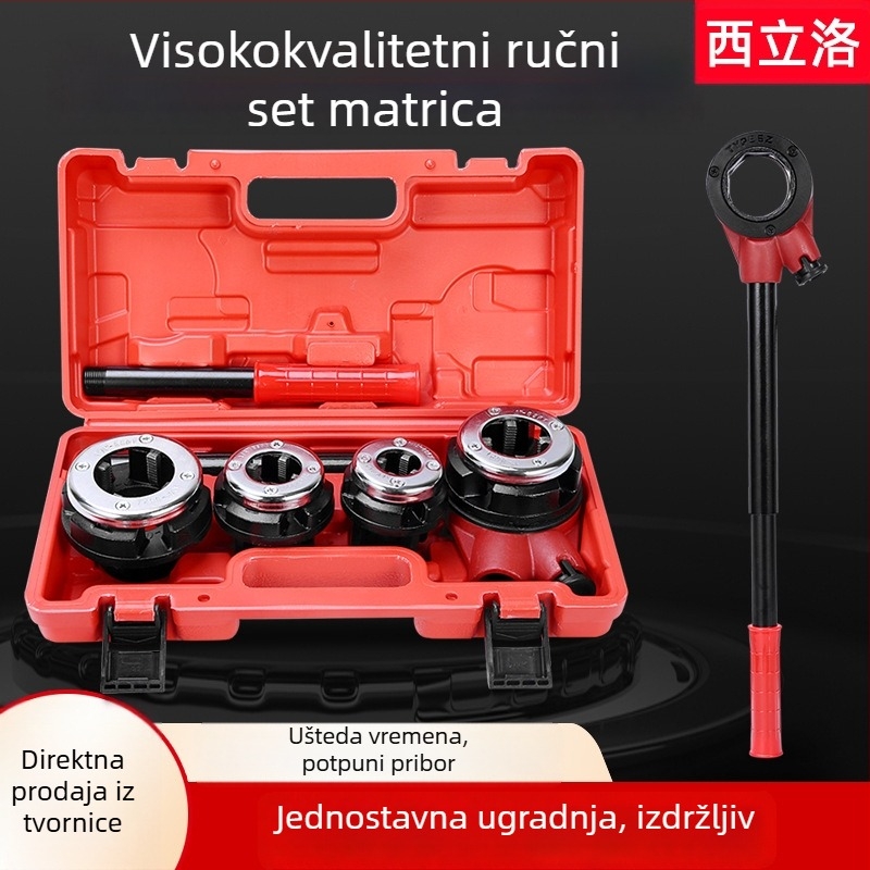 62-tip galvanizirane cijevi, ručni stroj za navoj, alat za navoj cijevi, kliješta za vanjski navoj vodovodne cijevi