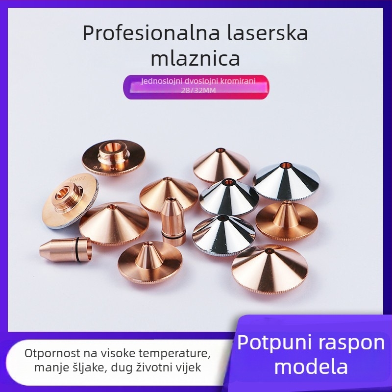 Bakrena mlaznica za lasersko rezanje, 28/32, jednostruka i dvostruka verzija