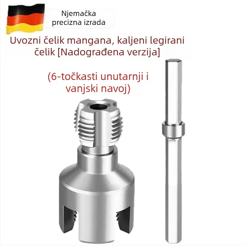 Set alata za navoj PVC cijevi – unutarnji i vanjski navoj, univerzalni alat za navoj za PPR cijevi, 1/2 i 3/4 inča