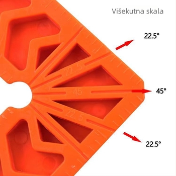 Pravokutni lokalizator za stolarstvo, kut od 90°, L-obični klip za učvršćivanje panela, plastično trokutno pravilo