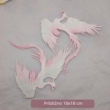 Par Hanfu u klasičnom stilu za scenske kostime — appliques s motivom feniksa