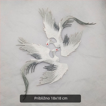 Par Hanfu u klasičnom stilu za scenske kostime — appliques s motivom feniksa