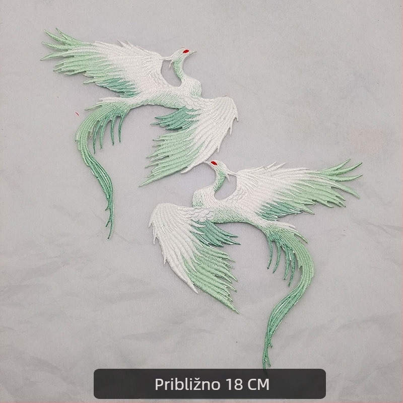 Par Hanfu u klasičnom stilu za scenske kostime — appliques s motivom feniksa