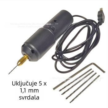 Mini USB ručna bušilica za modele zrakoplova – kompaktan alat za obradu drva, 5V DC