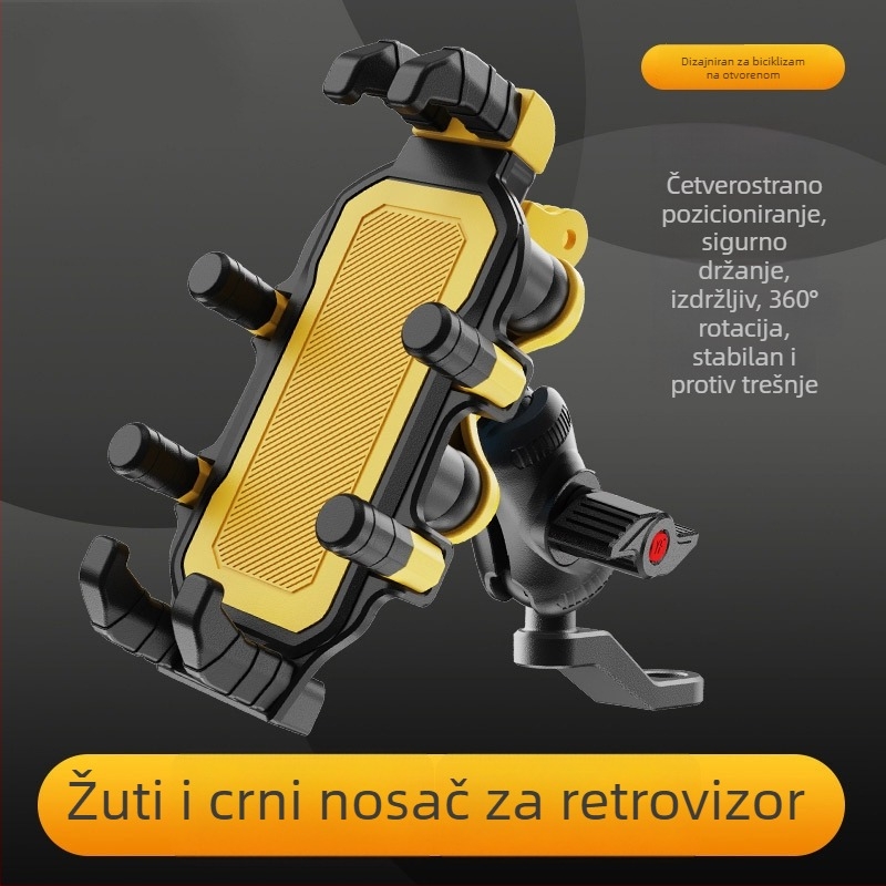 Držač telefona za bicikl s osam kandži, otporan na udarce, za bicikl, motocikl i električno vozilo