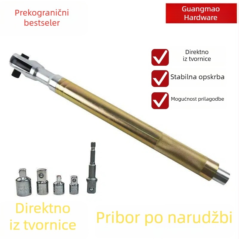 Višefunkcionalni produženi ratchet ključ, pneumatski, električni i ručni, s dugom produžnom šipkom