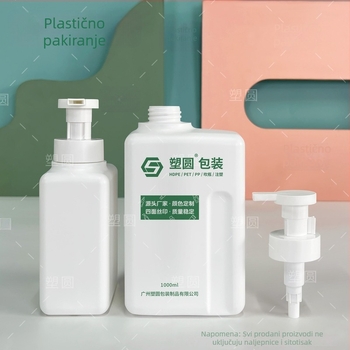 HDPE boca s pumpom, okruglog ramena, 600 ml ili 1000 ml, boca za deterdžent / tekućina za pranje suđa, plastika
