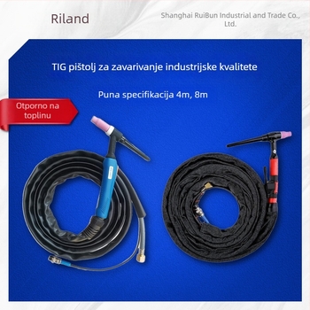 Pribor za zavarivanje argonskim lukom Ruiling – TIG26 baklja, 8 m zračno hladi kabel s držalom, originalni dijelovi
