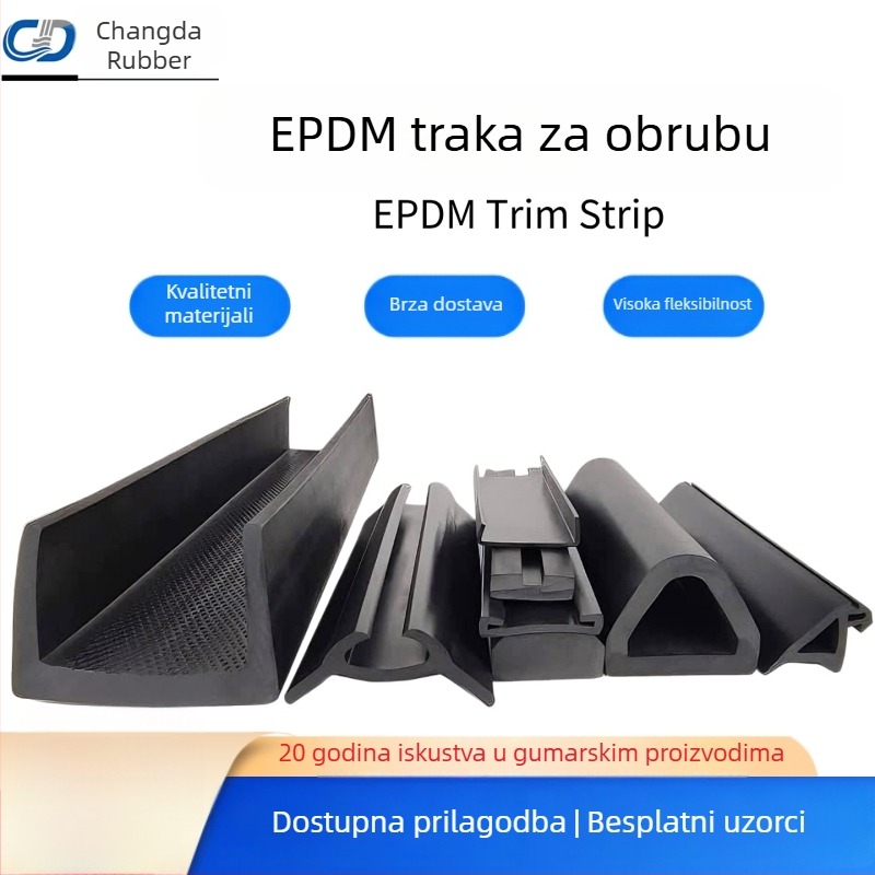 EPDM gumene brtvne trake za aluminijske profile s toplinskim prekidom – zvučno i prašnjasto otporne za vrata i prozore