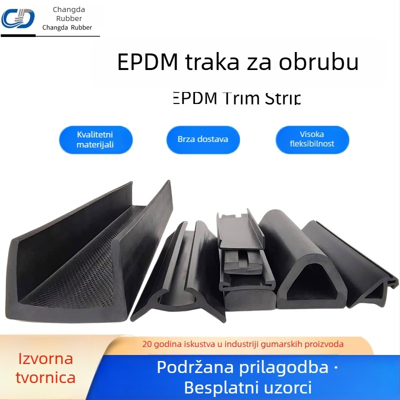 EPDM gumene brtvne trake za aluminijske profile s toplinskim prekidom – zvučno i prašnjasto otporne za vrata i prozore