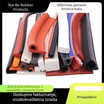 Silikonska pjenasta brtva za vrata automobila, otporna na visoke i niske temperature, vatrootporna, ublažava udarce, zvučnu izolaciju, vodonepropusna i otporna na vjetar.