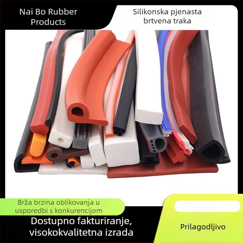 Silikonska pjenasta brtva za vrata automobila, otporna na visoke i niske temperature, vatrootporna, ublažava udarce, zvučnu izolaciju, vodonepropusna i otporna na vjetar.