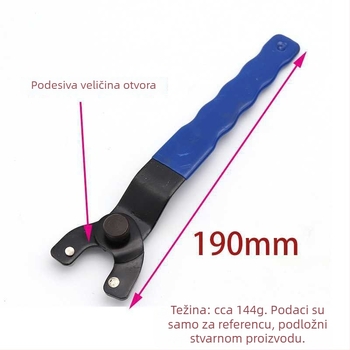 Set ključeva za kutnu brusilicu, podesivi ključ i pribor za rezanje