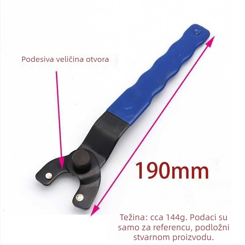 Set ključeva za kutnu brusilicu, podesivi ključ i pribor za rezanje