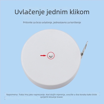 Izvlačna plastična mjera trake s dvostrukom skalom, BMI zdravstveni indeks, duljina 1,5 m