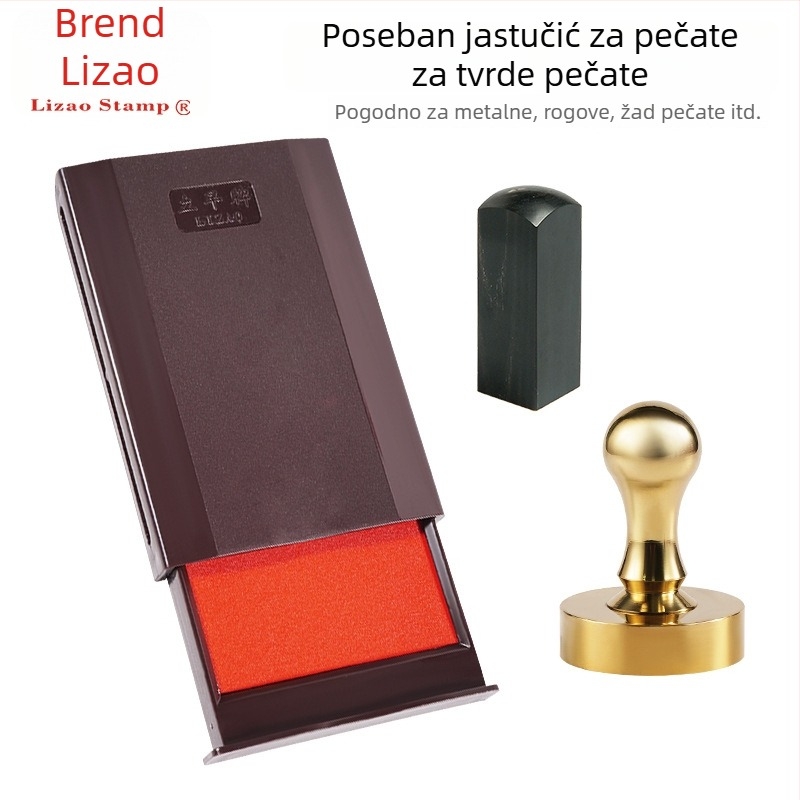 Pravokutni brzi suhi tampon za tintu za kovne rohovne pečate, vermilionske boje