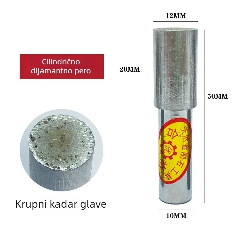 Dijamantna dresing olovka za brusne kolutove, cilindrički dijamantni dreser alat, oštar i izdržljiv