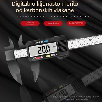 Visokoprecizan digitalni kaliper za mjerenje nakita i dragog kamenja, kaliper od karbonskih vlakana s 150 točnih očitanja