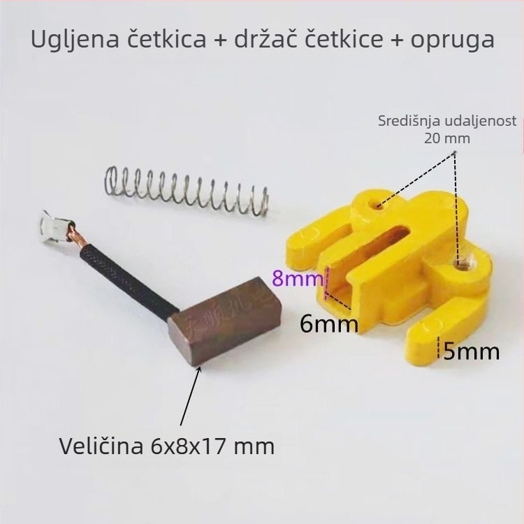 DC pumpa dodaci dijelovi: ugljikova četkica, držač četkice sa oprugom, potopna pumpa, dodaci za pumpu za električni bicikl, 12V/24V/48V/60V/72V