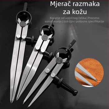 Metalni mjerač razmaka s brzim podešavanjem za označavanje linija u koži, vodilica za rub