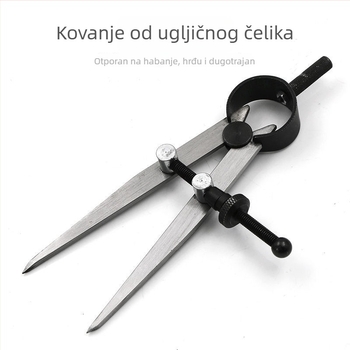 Metalni mjerač razmaka s brzim podešavanjem za označavanje linija u koži, vodilica za rub