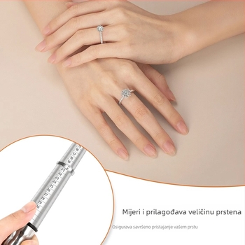 Nerđajući čelični mjerač veličine prstena i proširivač prstena