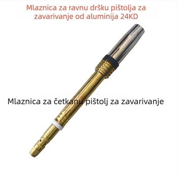 Zavarivački plamenik s plinskom zaštitom, savijena cijev, aluminijski 24K plamenik, cijev s ravnom ručkom – pribor za zavarivanje