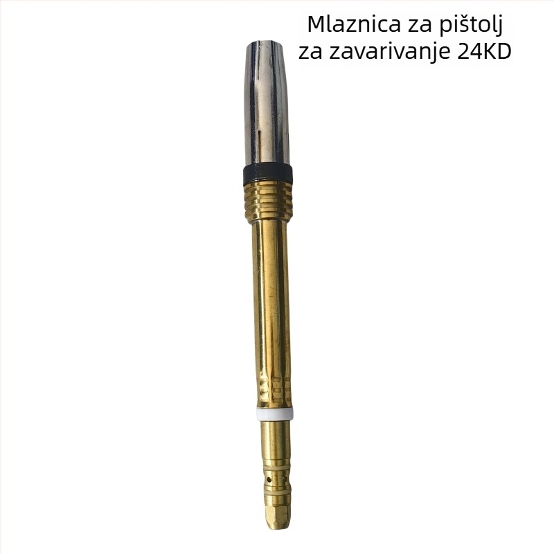 Zavarivački plamenik s plinskom zaštitom, savijena cijev, aluminijski 24K plamenik, cijev s ravnom ručkom – pribor za zavarivanje