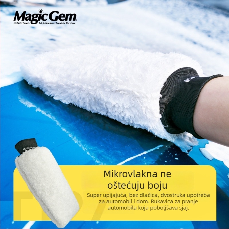 Rukavice za pranje automobila s Coral fleece krpom, vodootporne, bez tragova vode, sve u jednom alatu za čišćenje automobila