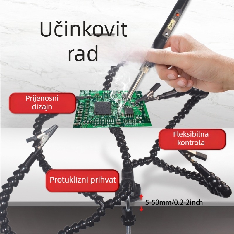 Univerzalna pomoćna držač za T12 stanicu lemilicu, fiksna stezaljka za PCB ploču