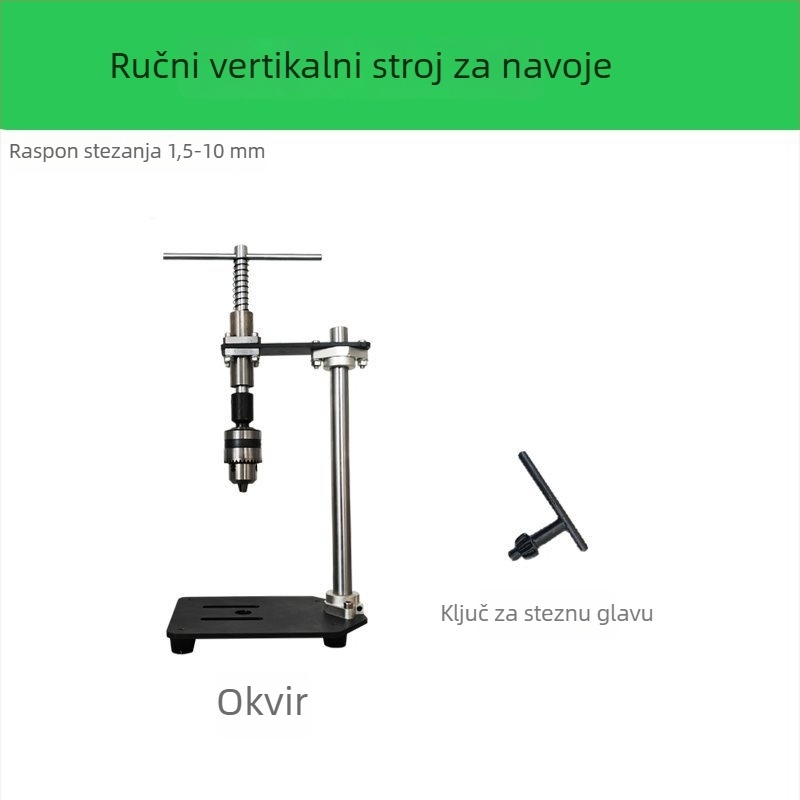 Ručni uspravni navojni stroj, prilagodljivi ključ za navoj i produženi rameni