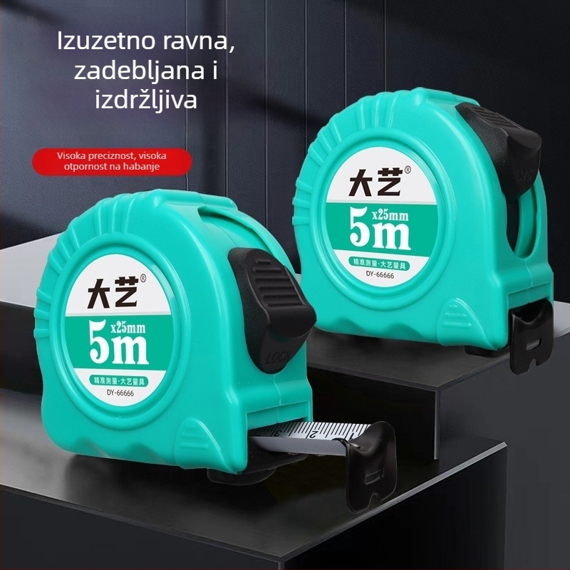 Daiyi mjeračka vrpca 5 m, metalna vrpca s kućištem 3 m, debešćena i očvrsnuta, precizno kućno korištenje