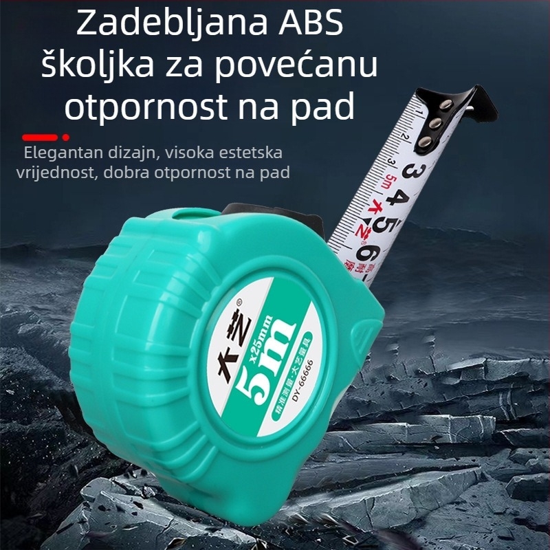 Daiyi mjeračka vrpca 5 m, metalna vrpca s kućištem 3 m, debešćena i očvrsnuta, precizno kućno korištenje
