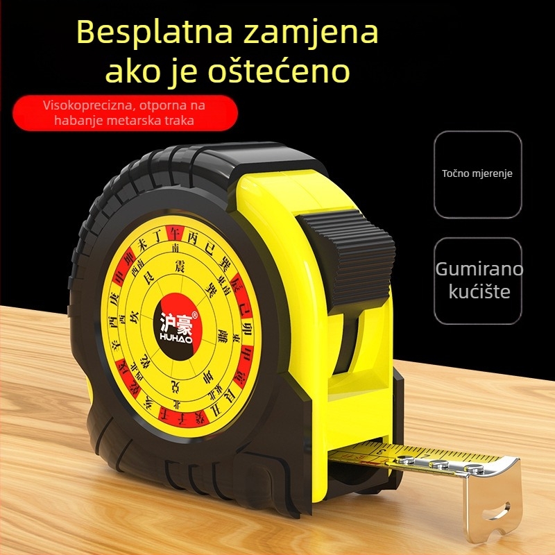 Čelična mjeračka traka 3/5/10 m, visoka preciznost za kućnu upotrebu, otporna na habanje, debela i tvrda nehrđajućeg čelika Luban mjerač