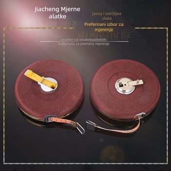 Fushi Jiacheng lanena mjeračka traka, duljine 20m/30m/50m/100m, ručni navijač s plastičnom ručkom