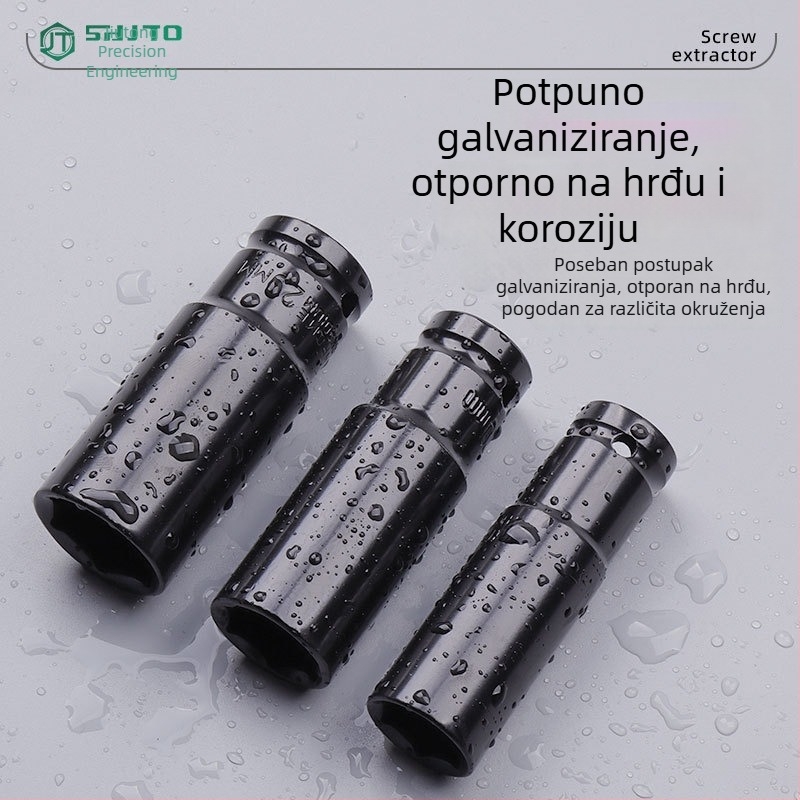 Set nastavaka za električni ključ s produženim šesterokutnim glavama za pneumatski udarač, 10/15/20 komada