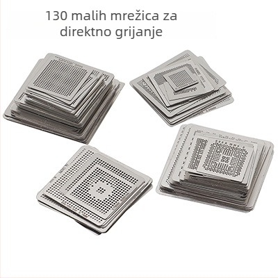 130-dijelni set zagrijavajućih čeličnih mreža za CPU i DDR memoriju, mreža za cinkanje Apple/Qualcomm FOP