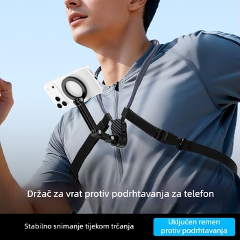 Nova magnetska držač za telefon oko vrata za putovanja, ribolov i vožnju bicikla, perspektiva iz prvog lica, fiksna kamera na prsima, stabilizacija slike